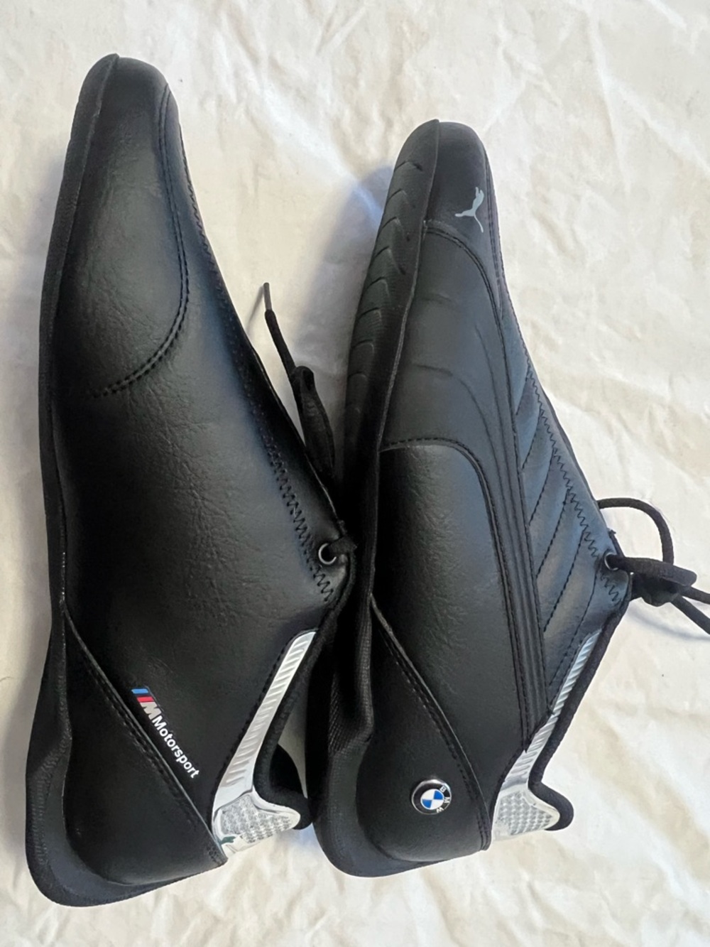 BMW M Motorsport Future Kart Cat leather trainers by PUMA Men's Black Low-Top - Picture 4 of 7